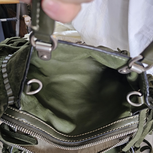 Coach 1941 Fringe Rogue 31 Fern Suede Satchel Shoulder Bag - Picture 7 of 16